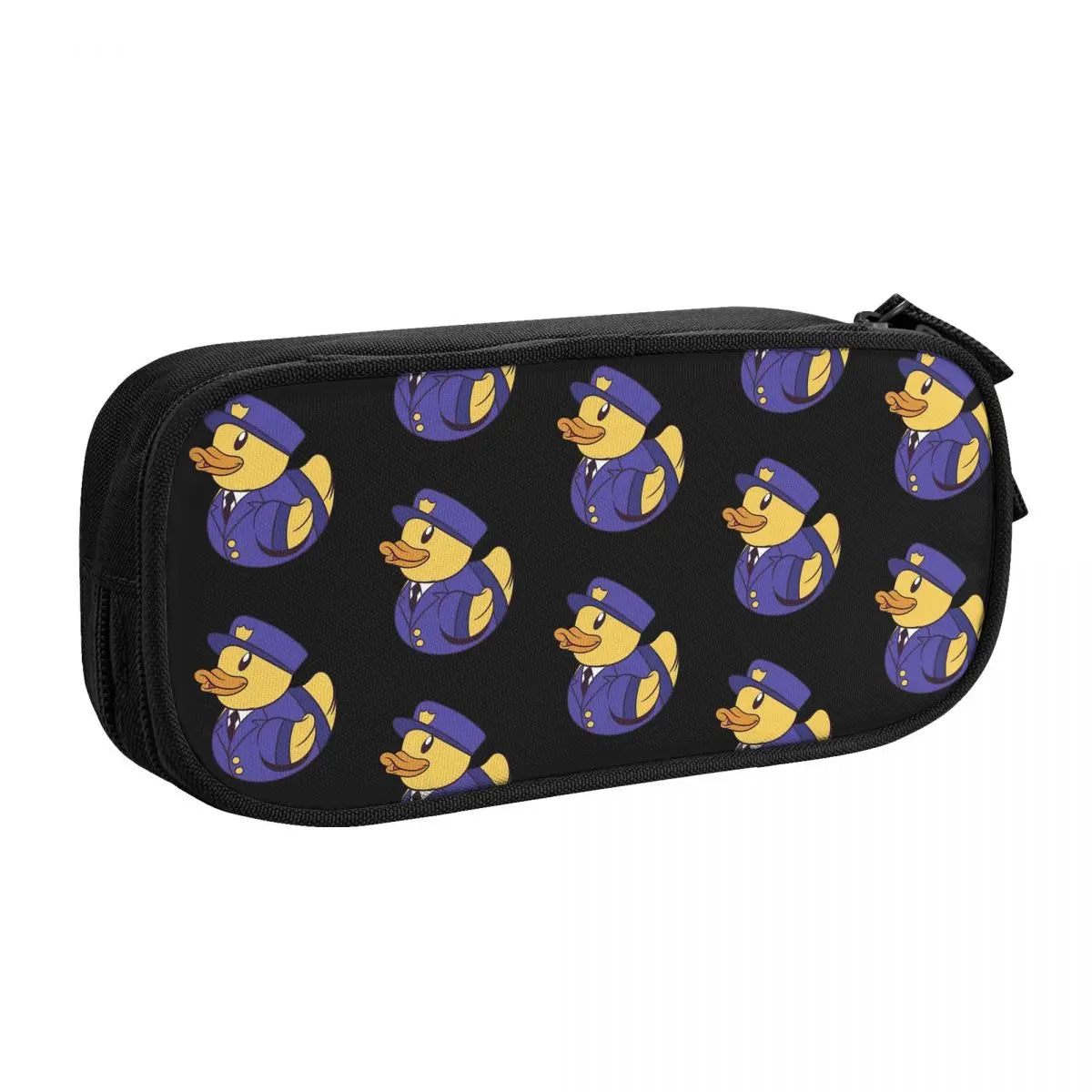Policeman Rubber Duckie Pen Box Student School Anime Zipper Pen Bag