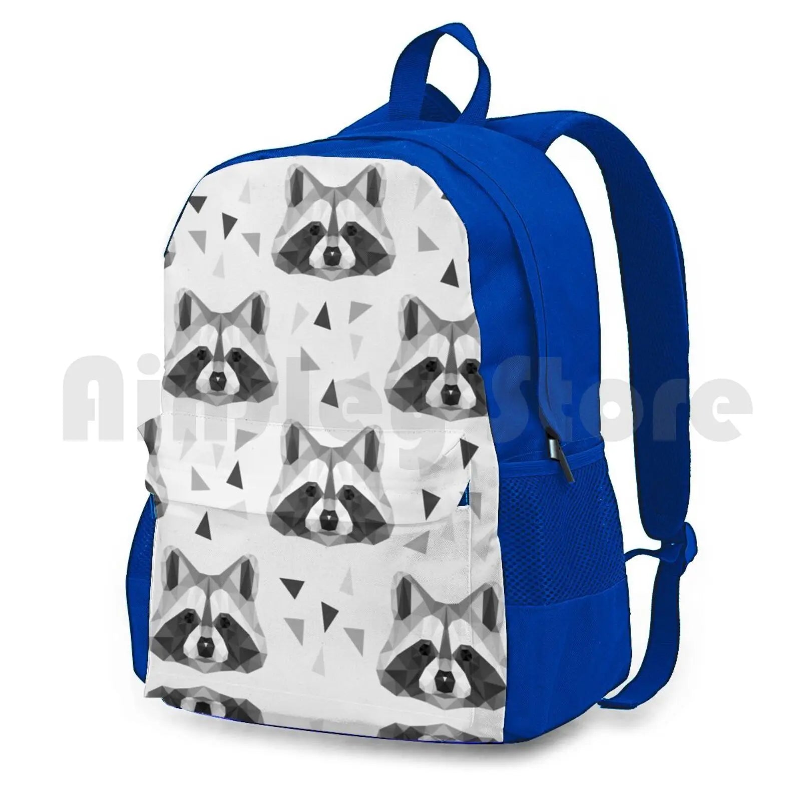 Polygonal Raccoon Hiking Backpack Waterproof