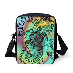 Polynesian Tattoo Basketball Messenger Bag Small Shoulder Crossbody