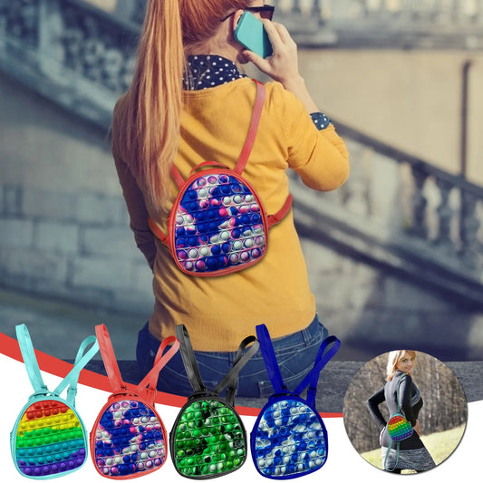 Backpack Fidget Toy 3D Printed Push Bubble for Children