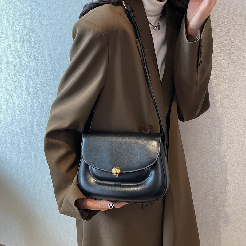 PU Leather Women Shoulder Bag Texture Messenger Handbag