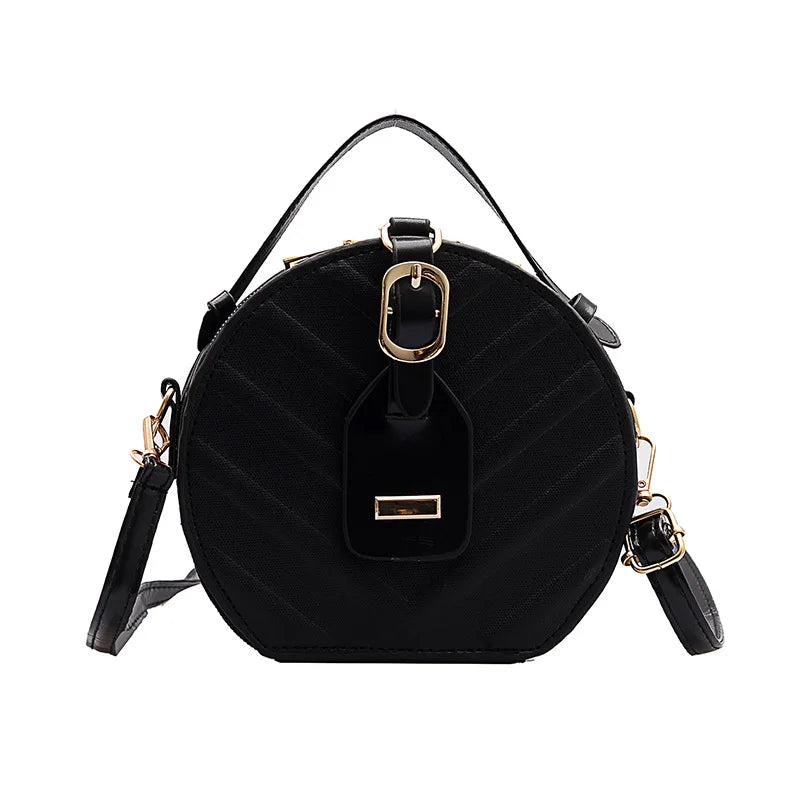 Western Style Leaf Pattern Women's Disc Bag Hard Cake Handbag