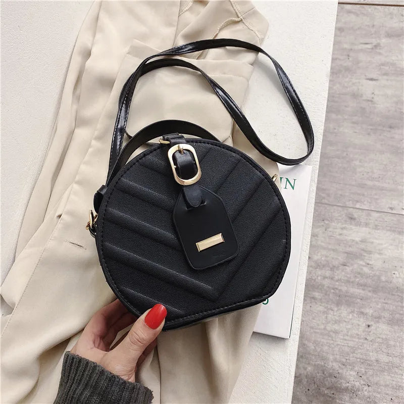 Western Style Leaf Pattern Women's Disc Bag Hard Cake Handbag