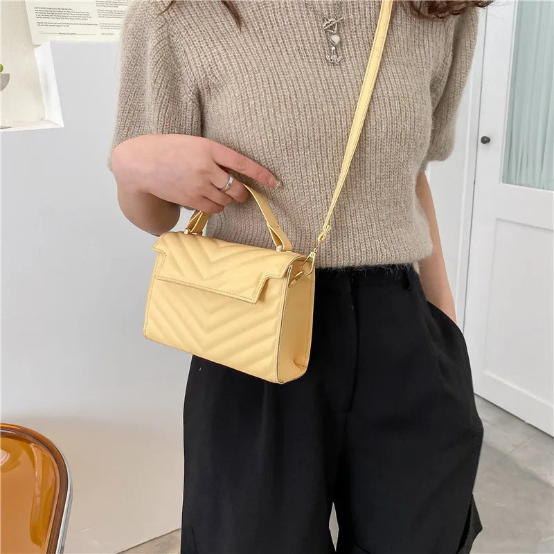 Embossed Small Bag Spring Casual Shoulder Messenger Bag Women's Handbag