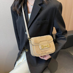 Furry Shoulder Small Square Bag Crossbody Bags for Women