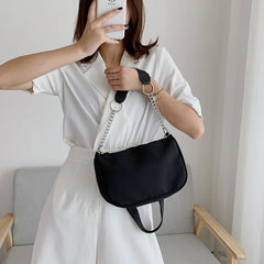 Oxford Crossbody Shoulder Bag for Women with Chain Strap