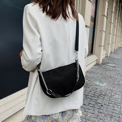Oxford Crossbody Shoulder Bag for Women with Chain Strap