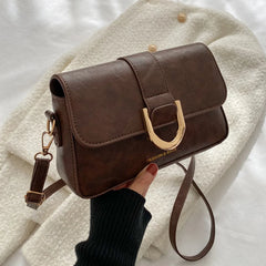 Vintage Square Shoulder Bag Crossbody Armpit Texture Purse