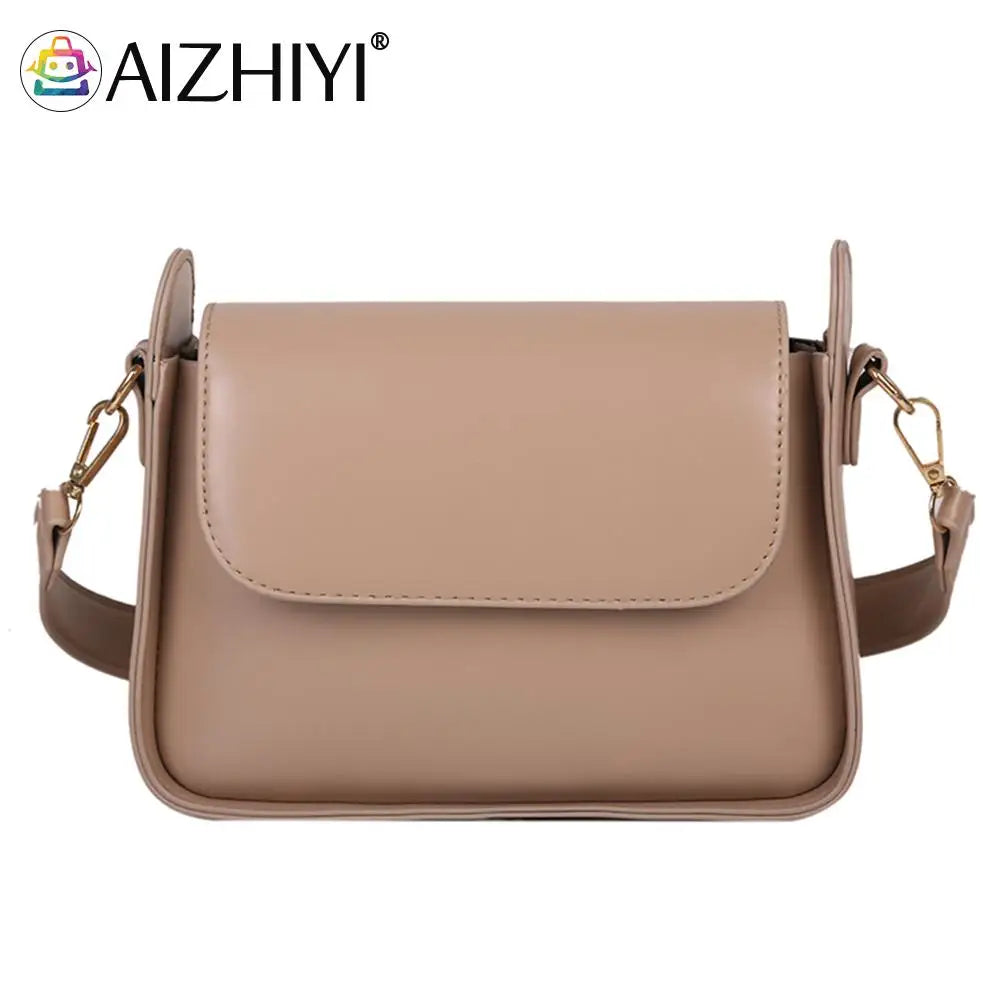Underarm Bag Women Wide Strap PU Leather Small Handbag