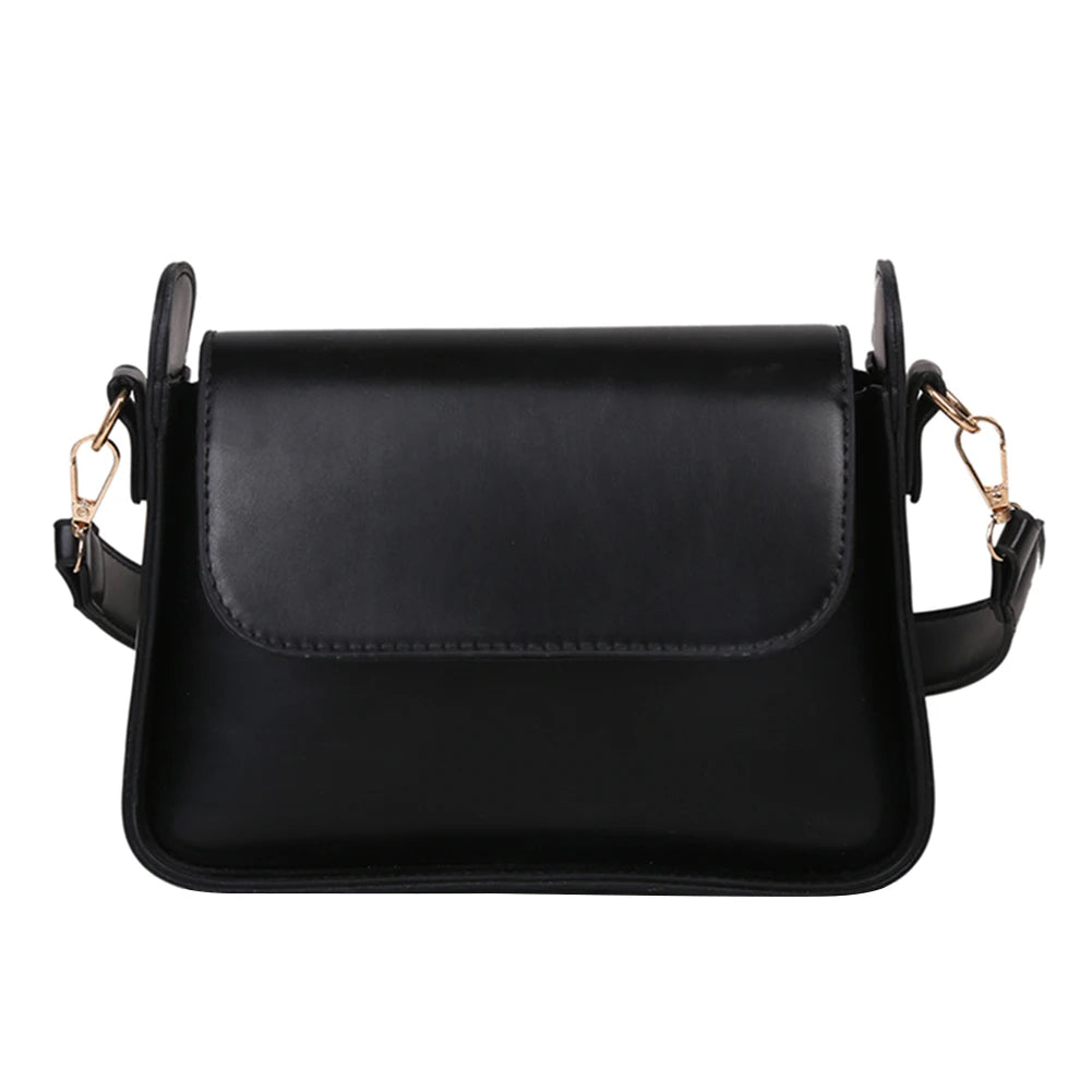 Underarm Bag Women Wide Strap PU Leather Small Handbag