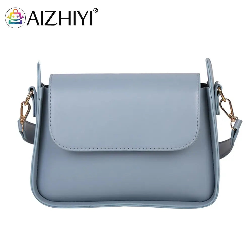 Underarm Bag Women Wide Strap PU Leather Small Handbag
