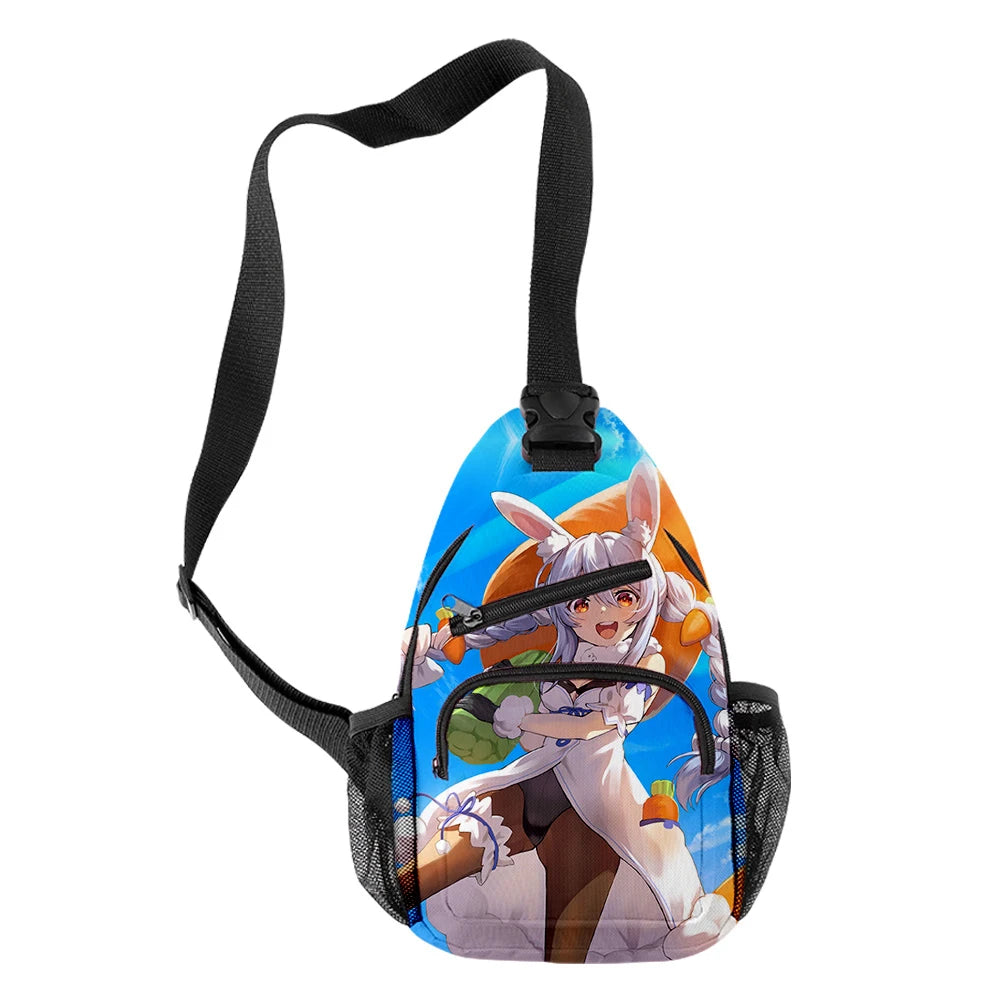 Usada Pekora Crossbody Chest Bag Waterproof Boys/Girls Sports Travel Bag