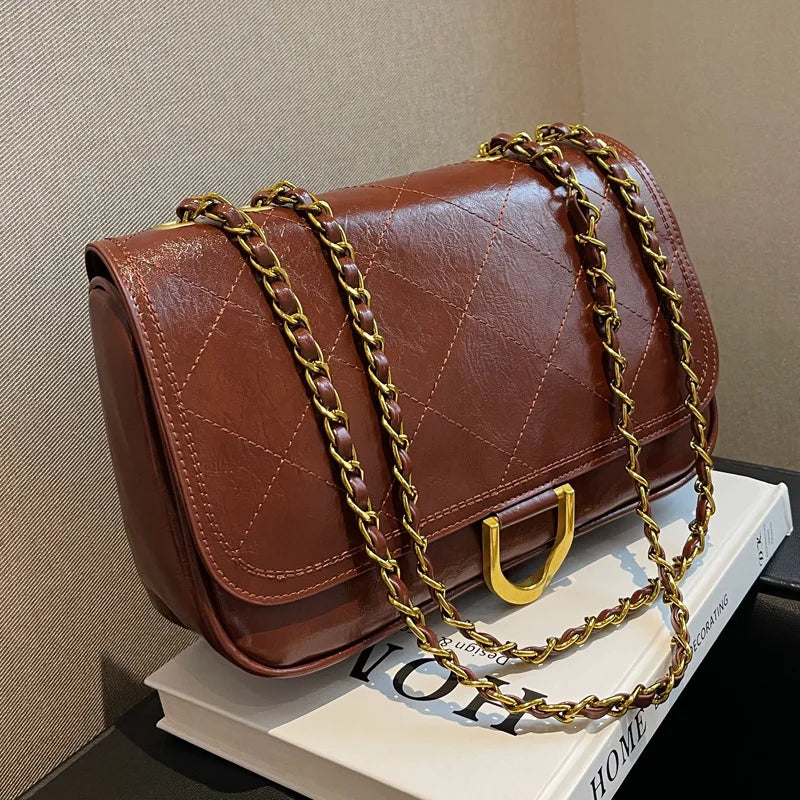 Women's Messenger Bags with Chains Shoulder Bags