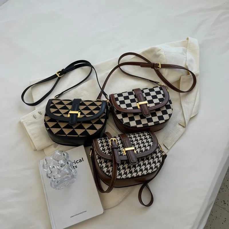 High-End Women's Messenger Bag One-Shoulder Saddle Bag