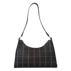 Plaid Underarm Bag PU Leather Shoulder Bags for Women