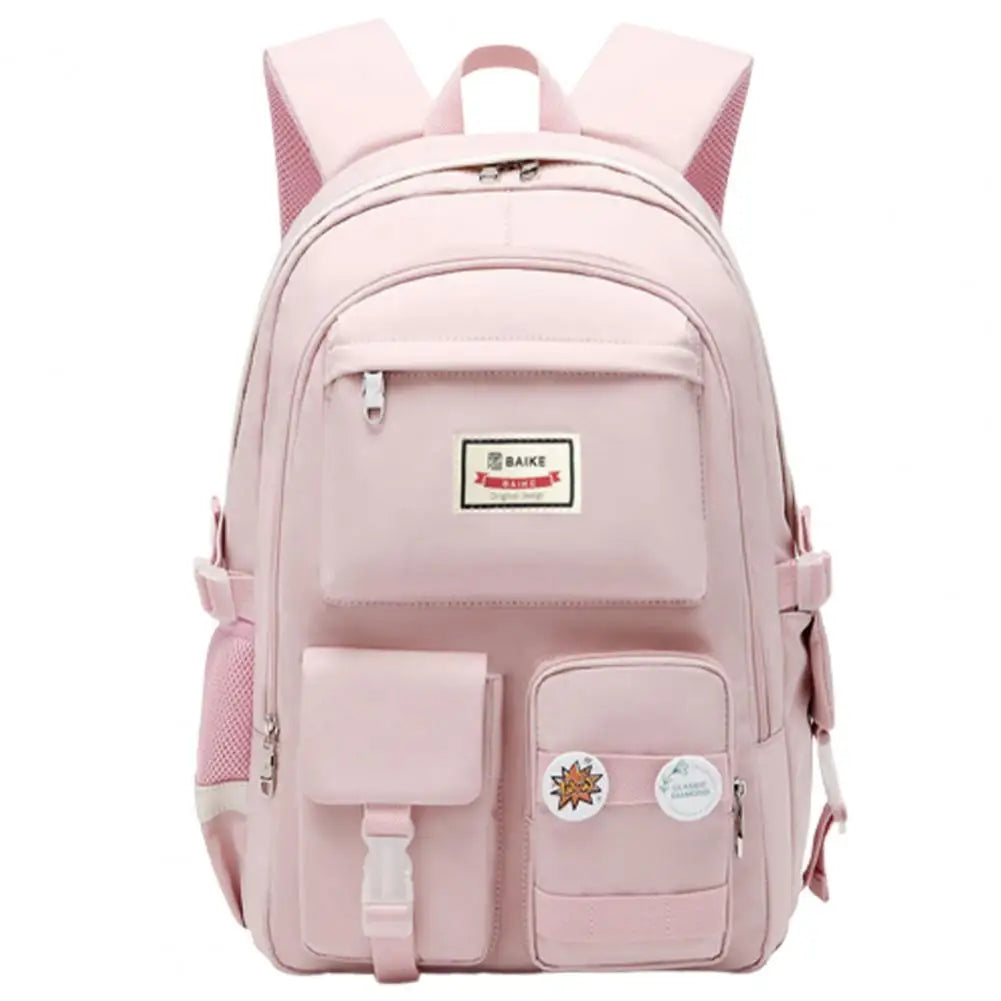 Portable Smooth Zipper Backpack School Bag Storage
