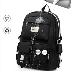 Portable Smooth Zipper Backpack School Bag Storage