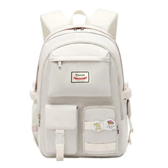 Portable Smooth Zipper Backpack School Bag Storage