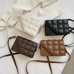 Rhombus Women's Shoulder Bag Texture Messenger Bag Handbags