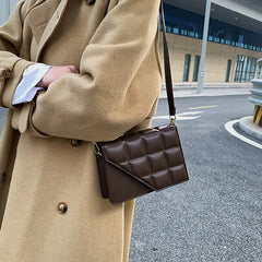 Rhombus Women's Shoulder Bag Texture Messenger Bag Handbags