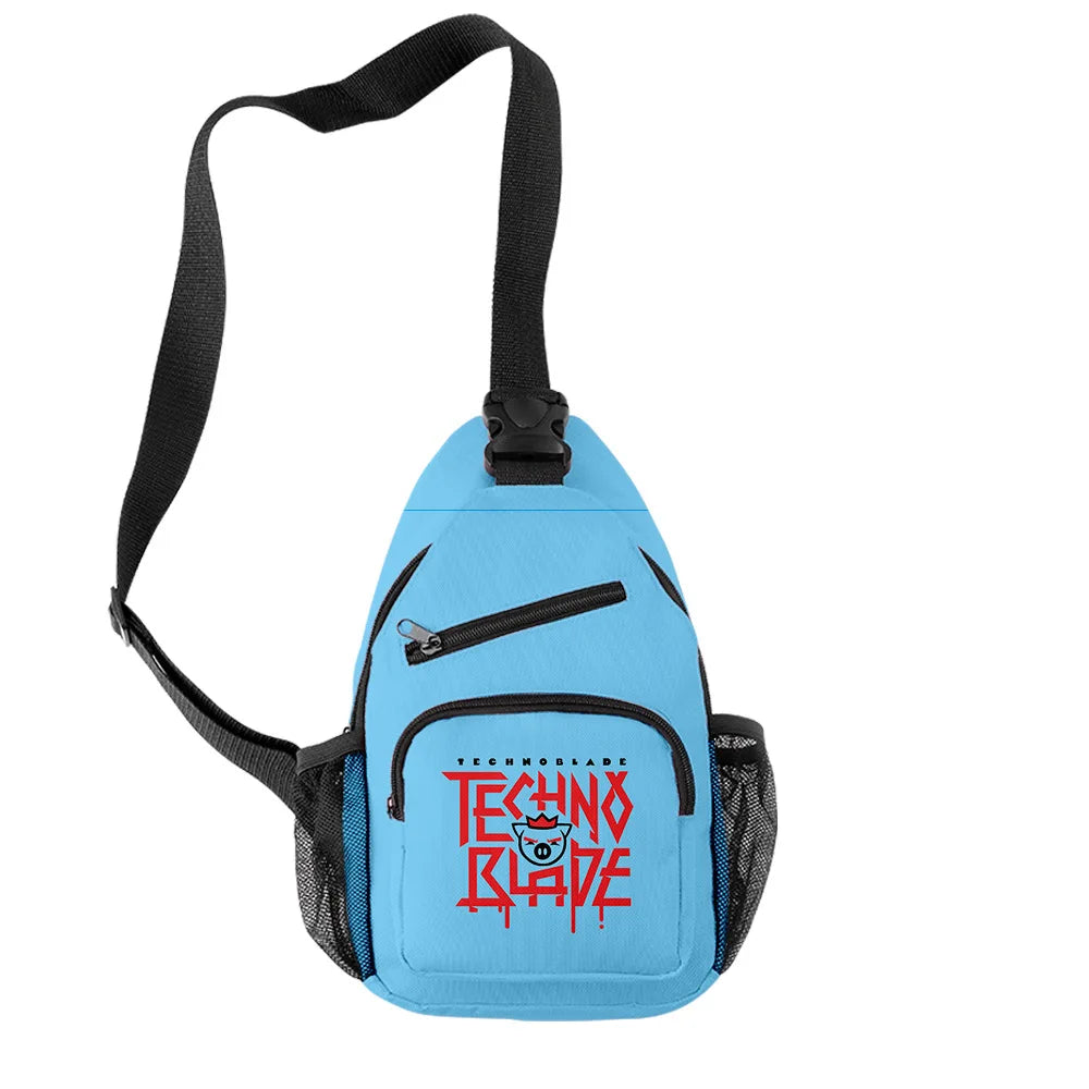 Technoblade 3D Print Crossbody Bag Waterproof Streetwear Shoulder Bag