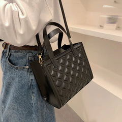 Textured Women's Crossbody Bag Small Square Handbag
