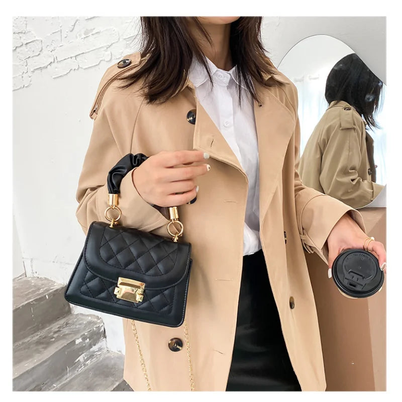 Versatile Ins Ladies Bag Chain Crossbody Handbag Small Square