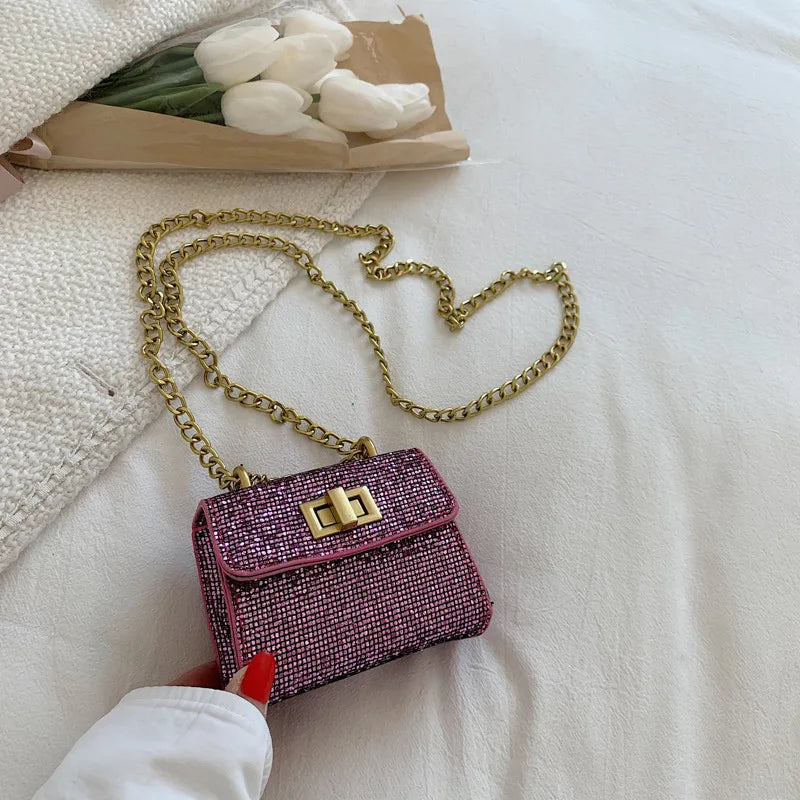 Sequins Crossbody Bags Summer Mini Chain Bags