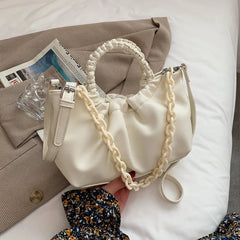 Fold Portable Small Bag Thick Chain Shoulder Bag