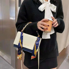 One-Shoulder Messenger Bag with Chain Strap