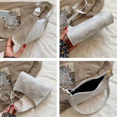 Women Shoulder Bag Lace Jacquard Underarm Retro Casual Stylish