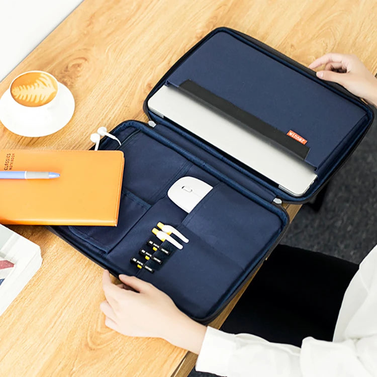 Portable A4 Document Bags Waterproof Multi-functional Briefcase