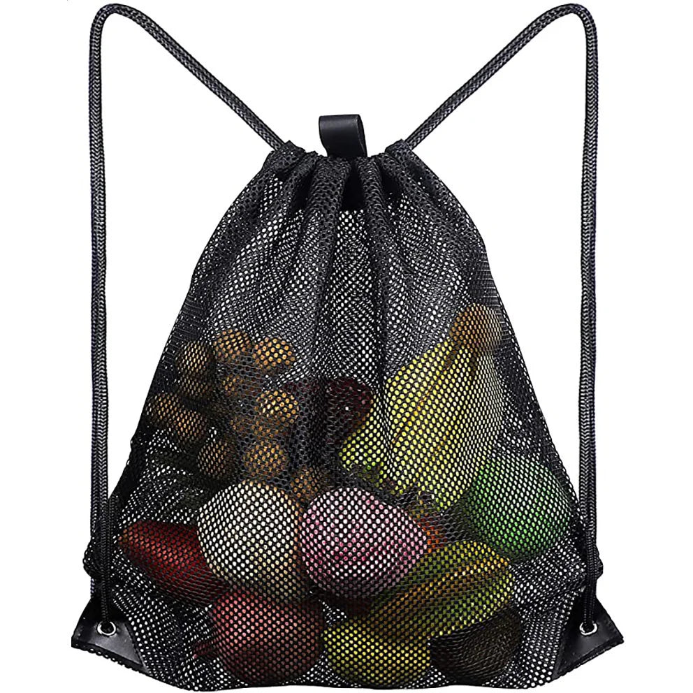 Portable Backpack Fruit And Vegetable Mesh Storage Bag