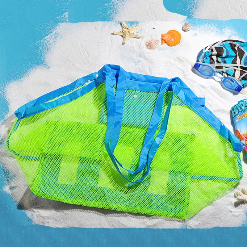 Kids Foldable Beach Bag Mesh Swimming Toy Storage Waterproof Bags