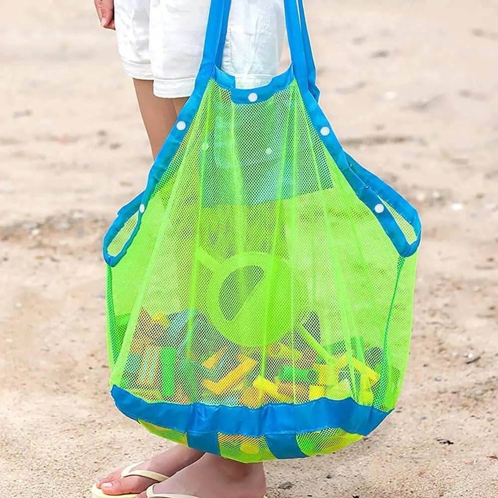 Kids Foldable Beach Bag Mesh Swimming Toy Storage Waterproof Bags