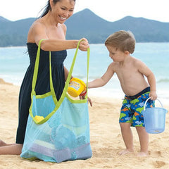 Kids Foldable Beach Bag Mesh Swimming Toy Storage Waterproof Bags