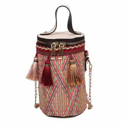 Vintage Ethnic Style Shoulder Bag Tassel Chain Ladies Crossbody Bag