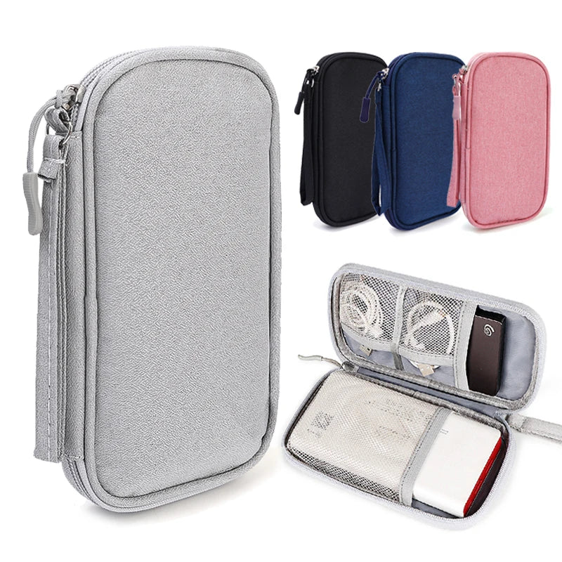 Portable Digital Storage Bag Multi-Function Cable Organizer Power Bank Bags USB