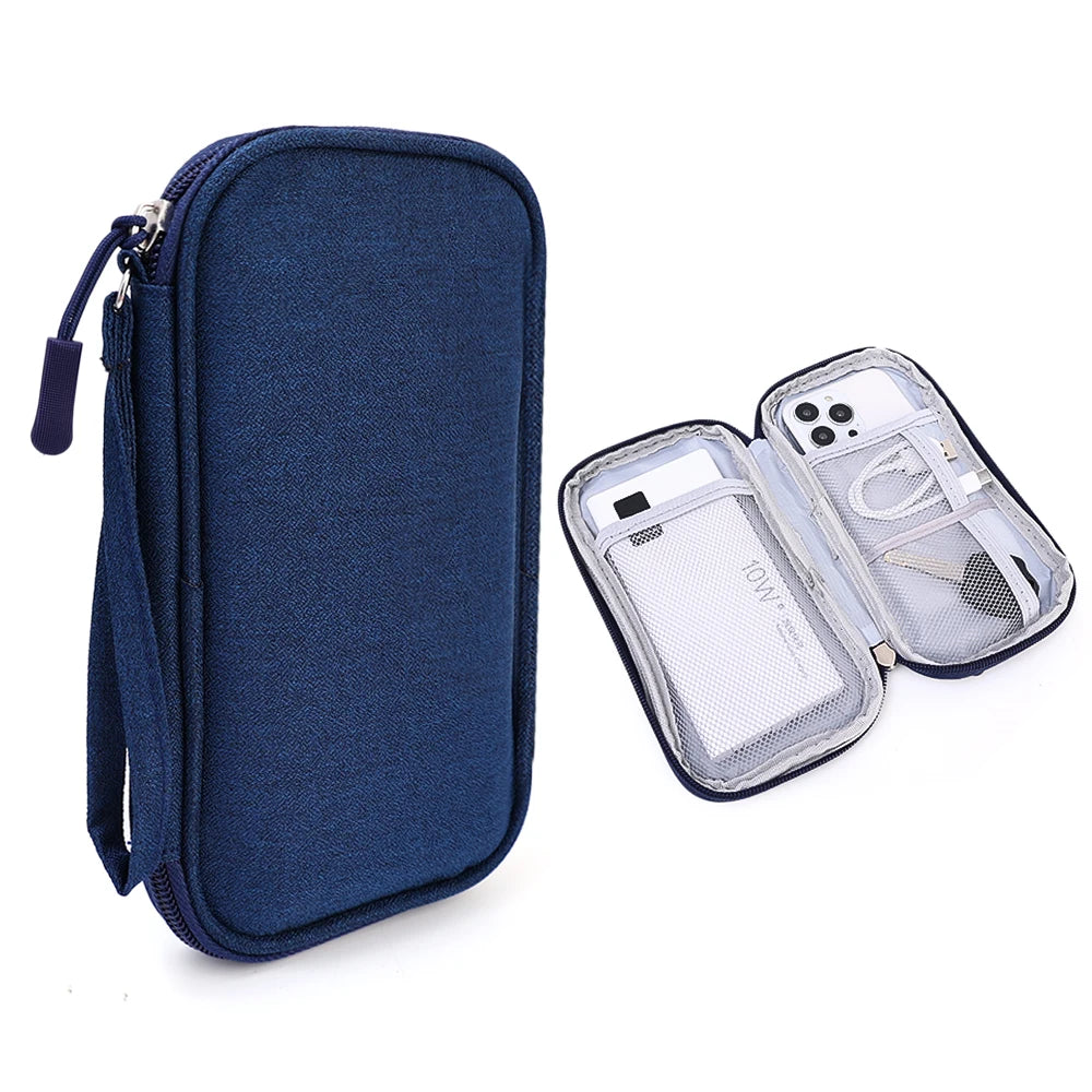 Portable Digital Storage Bag Multi-Function Cable Organizer Power Bank Bags USB