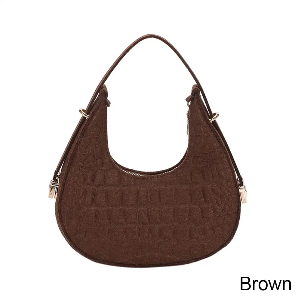 Versatile Felt Cloth Shoulder Bag for Women
