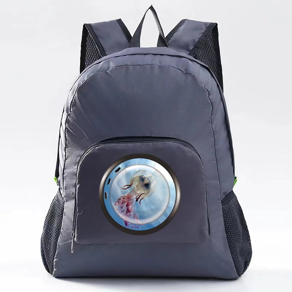 Animal Pattern Daypack Foldable Backpack for Outdoor Sports