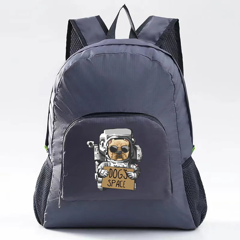 Ultralight Foldable Backpack for Outdoor Sports - Astronaut Pattern Daypack