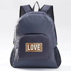 Foldable Leopard Pattern Daypack for Outdoor Sports