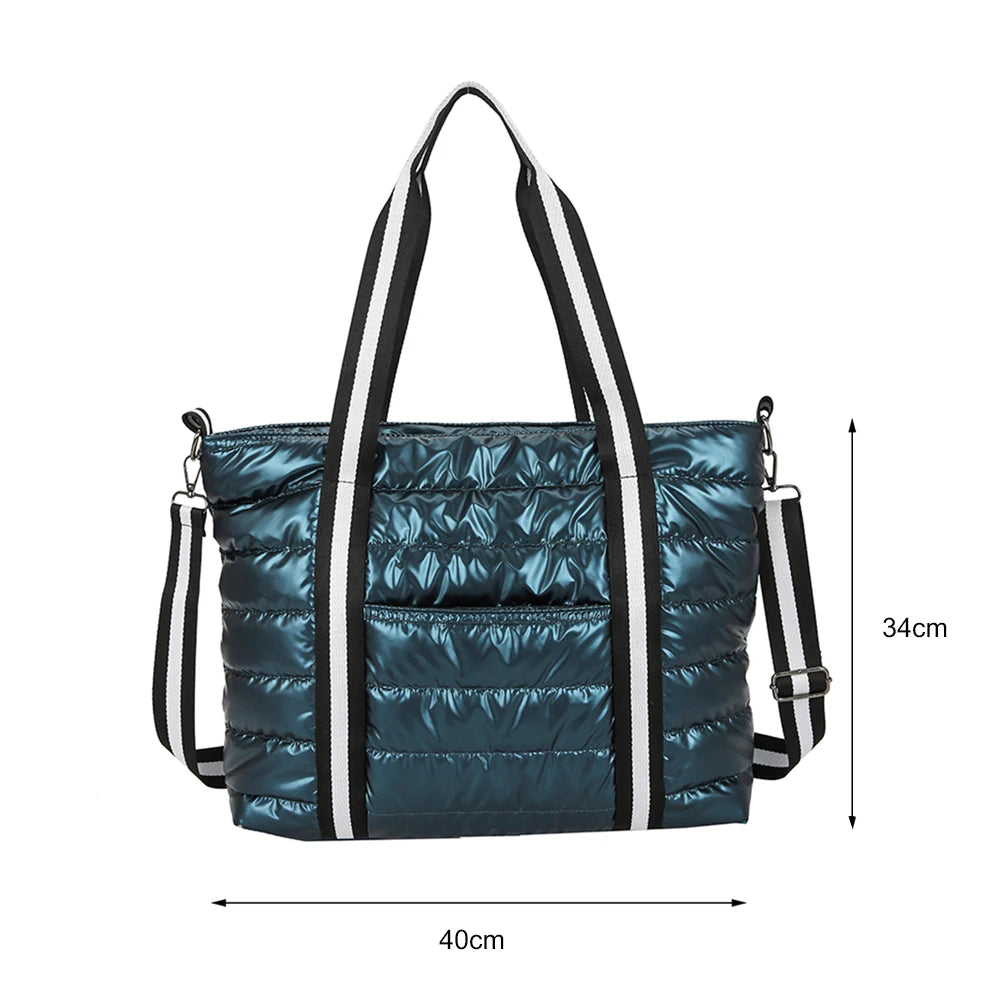 Large Tote Padded Handbags for Women Winter Purse Shopper Handbags