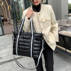 Large Tote Padded Handbags for Women Winter Purse Shopper Handbags