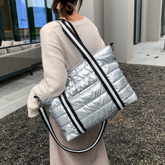 Large Tote Padded Handbags for Women Winter Purse Shopper Handbags