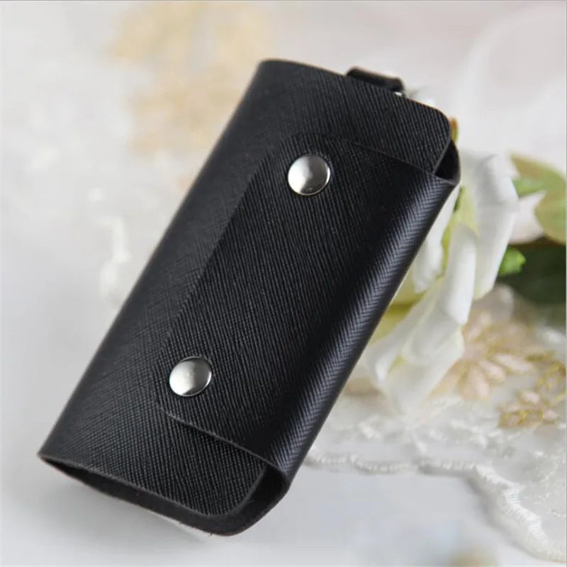 Leather Keychain Holder Car Key Bag Case Unisex Wallet Cover