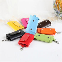 Leather Housekeeper Keychain Holder Car Key Bag Case