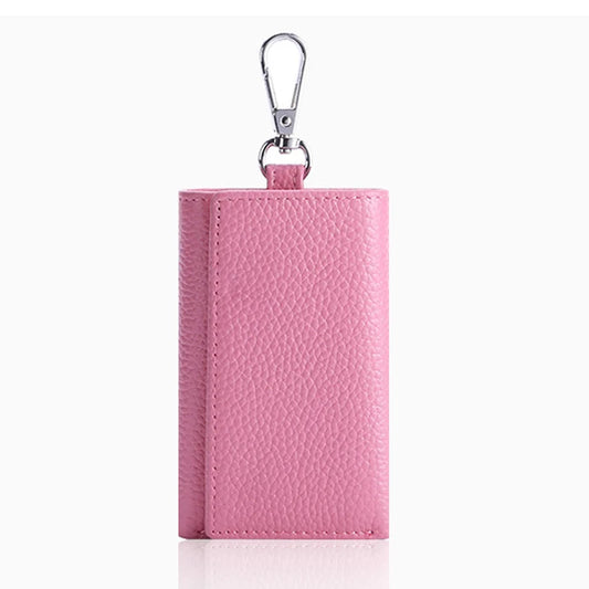 Leather Keychain Holder Car Key Bag Unisex Wallet Cover