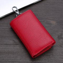 Leather Keychain Holder Car Key Bag Unisex Wallet Cover
